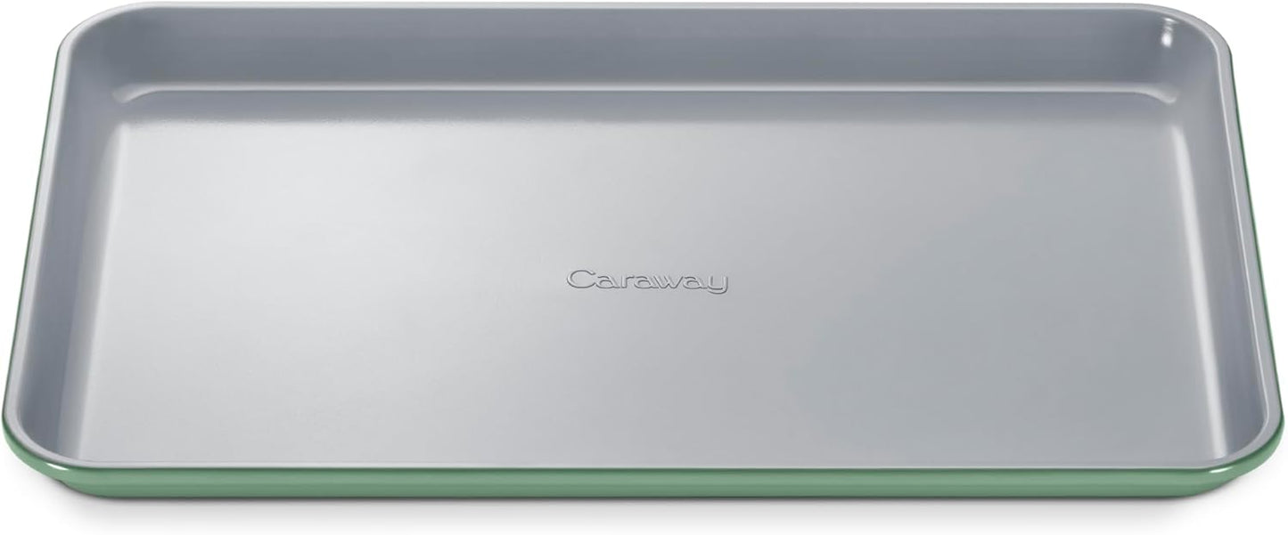 Caraway Non-Stick Ceramic Baking Sheet - Naturally Slick Ceramic Coating - Non-Toxic, PTFE & PFOA Free - Perfect for Baking, Roasting, and More - Medium (15" x 10") - Sage - Culinary Roots