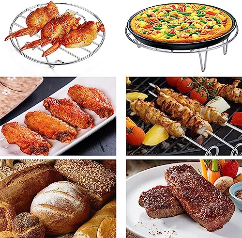13.8" Round Cooking Rack Versatile Stainless Steel Grid Grill Steamer Rack