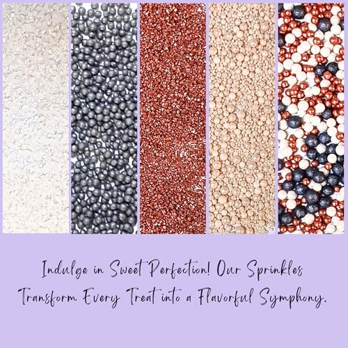 Sprinkles Confect Sprinkles for Cakes & Cupcakes Decoration Assorted pack of 5 Starry Night Mix Black (5 Ounce)