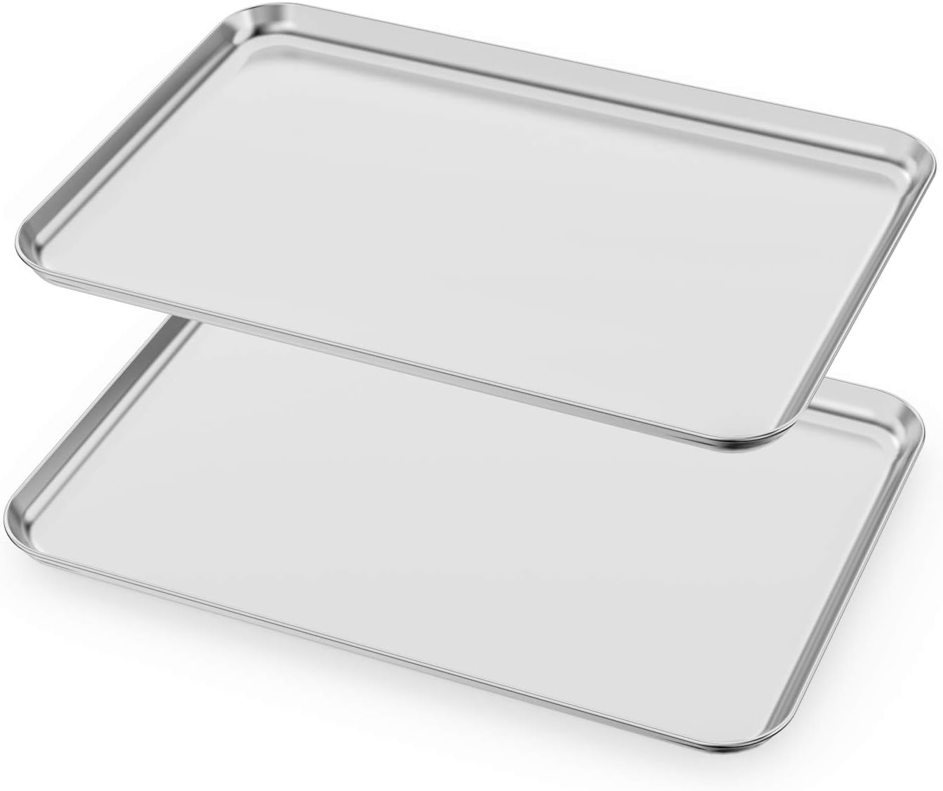 Baking Sheets Set of 2, HKJ Chef Cookie Sheets 2 Pieces Stainless Steel Baking Pans & Toaster Oven Tray Pans, Rectangle Size 20L x 14W x 1H inch & Non Toxic & Healthy & Easy Clean - Culinary Roots