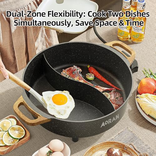 AORAN Electric Hot Pot with Divider
