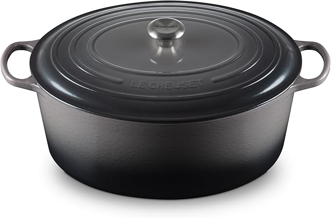 Le Creuset Enameled Cast Iron Signature Oval Dutch Oven, 15.5 qt., Oyster