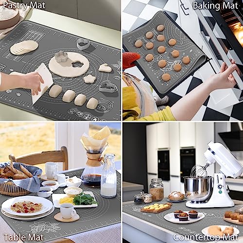 Silicone Baking Mat 24" x 16" Extra Thick Non