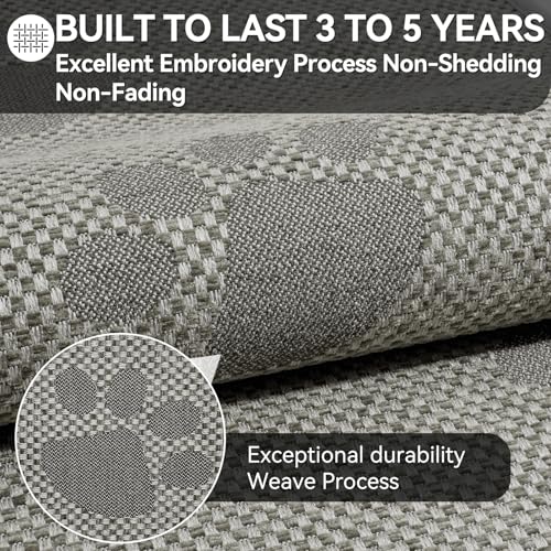 Kitchen Rugs Kitchen Mats for Floor Non Slip Gray Paw 17"x47" (5.48 Sq Ft)