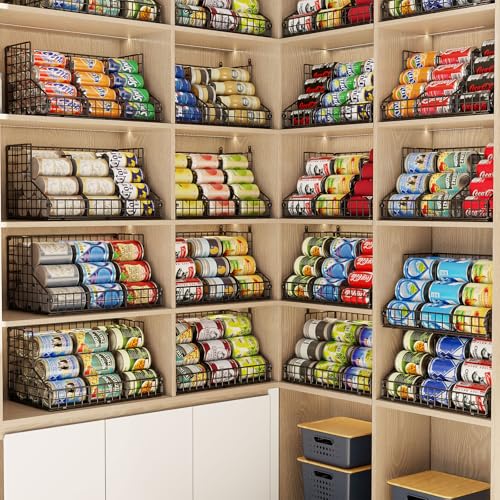 4 Pack Stackable Can Rack Organizer for Pantry Storage (4 Count)