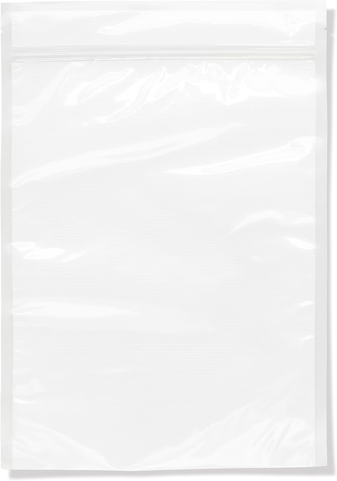 Weston Vacuum Sealer Bags, 2 Ply 3mm Thick, for NutriFresh, FoodSaver & Other Heat-Seal Systems, for Meal Prep and Sous Vide, BPA Free, 11" x 16" (Gallon), 50 count with Resealable Zipper, Clear