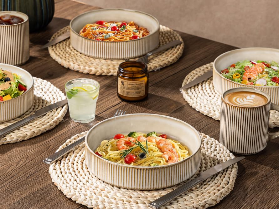 7.5 Inch Pasta Bowls Set of 6 (6 Count)