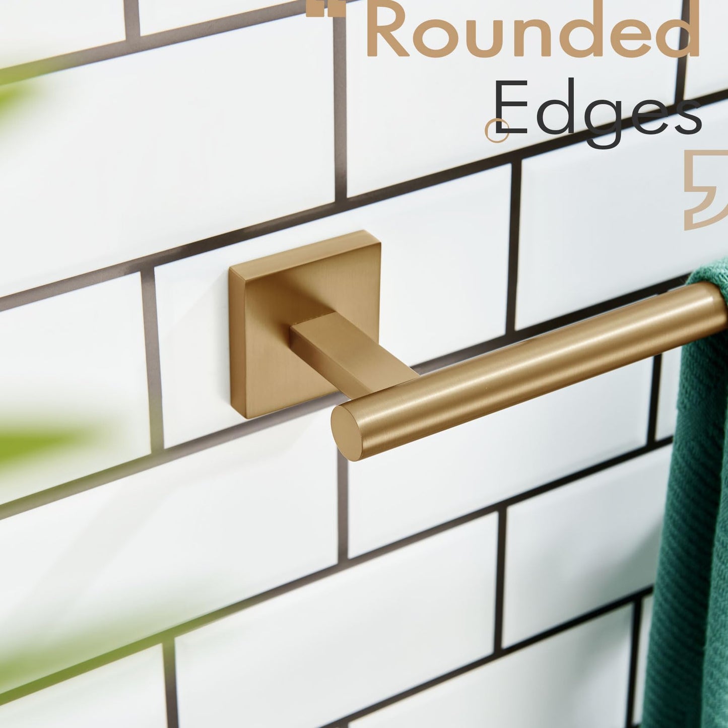 Bathroom Towel Bars 12 Inch Towel Ring Champagne Bronze 30CM Hand Towel Holder for Bath Kitchen Wall Stainless Steel B4005CPG