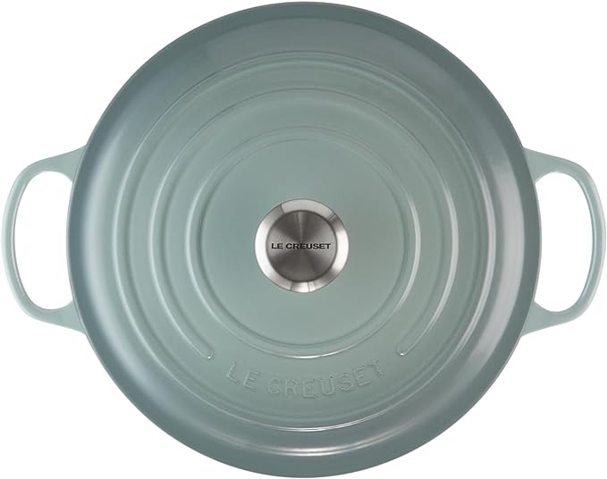 Le Creuset Enameled Cast Iron Signature Round Dutch Oven, 7.25 qt., Sea Salt