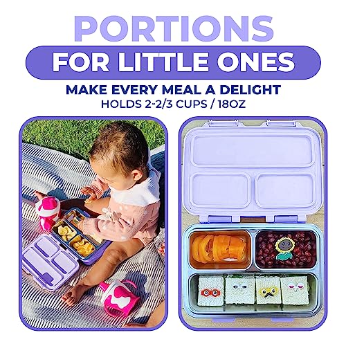 Small Stainless Steel Bento Box Lunch Container Baby Toddlers Purple