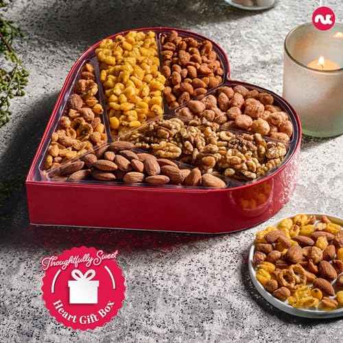 Heart Shaped Mixed Nuts Gift Basket