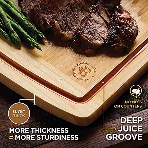 Bamboo Cutting Boards for Kitchen Set of 2 (2 Count)