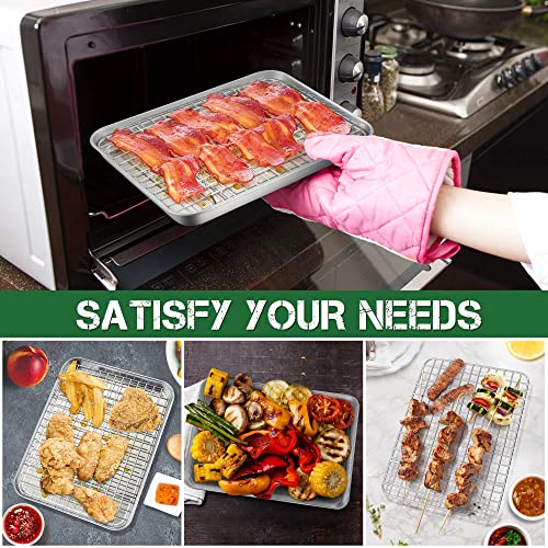 10.4 Inch Toaster Oven Pan Tray with Wire Rack