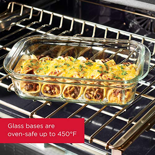 Brilliance Glass Food Storage set of 4 containers 8 total pieces (4 Count)