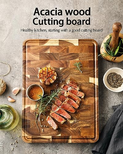 Acacia Wood End Grain Cutting Board