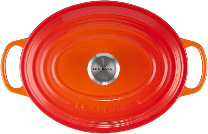 Le Creuset Enameled Cast Iron Signature Oval Dutch Oven, 2.75 qt., Flame