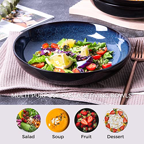 9.0" Ceramic Pasta Bowls Set of 6 (6 Count)