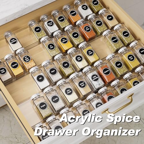 Acrylic Spice Drawer Organizer (10 Count)