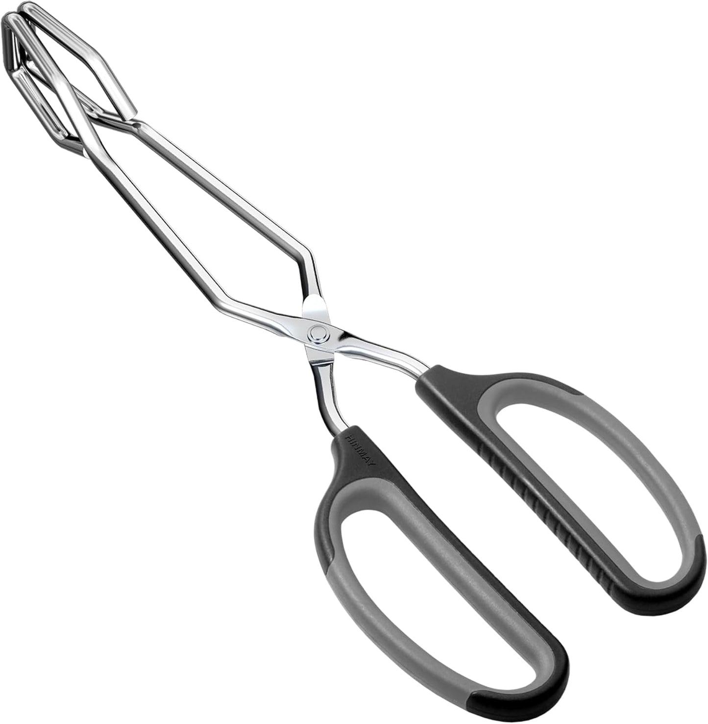 Scissor Tongs 10-Inch Stainless Steel Scissor Style Tongs (Black Handle) - Culinary Roots