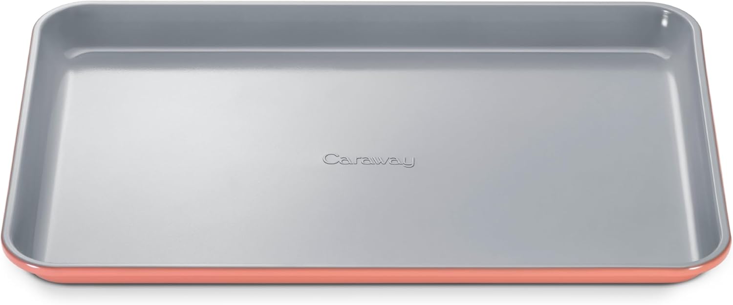 Caraway Non-Stick Ceramic Baking Sheet - Naturally Slick Ceramic Coating - Non-Toxic, PTFE & PFOA Free - Perfect for Baking, Roasting, and More - Medium (15" x 10") - Perracotta - Culinary Roots