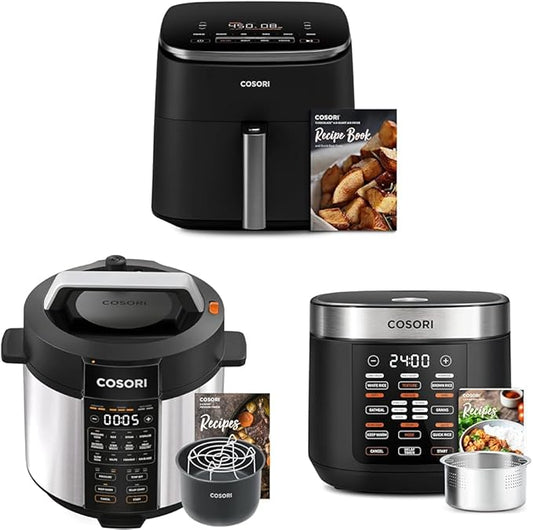 COSORI Air Fryer TurboBlaze 6.0-Quart Compact Airfryer & Electric Pressure Cooker 6 Quart & 18 Functions Rice Cooker