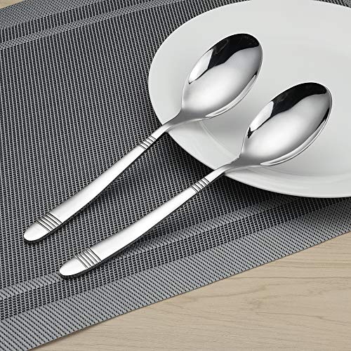12 Pieces Stainless Steel Dinner Spoons (12 Count)