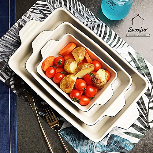 Sweejar Ceramic Bakeware Set (3 Count)