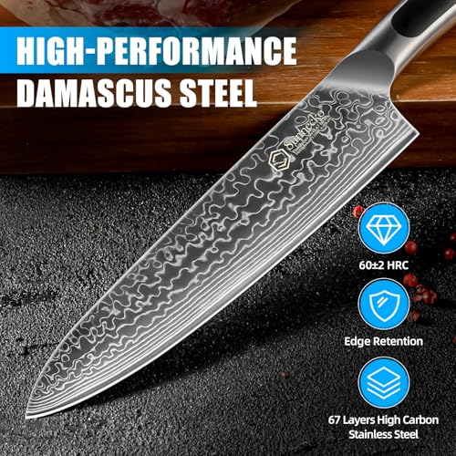 Damascus Kitchen Knife Set 5 Piece (5 Count)