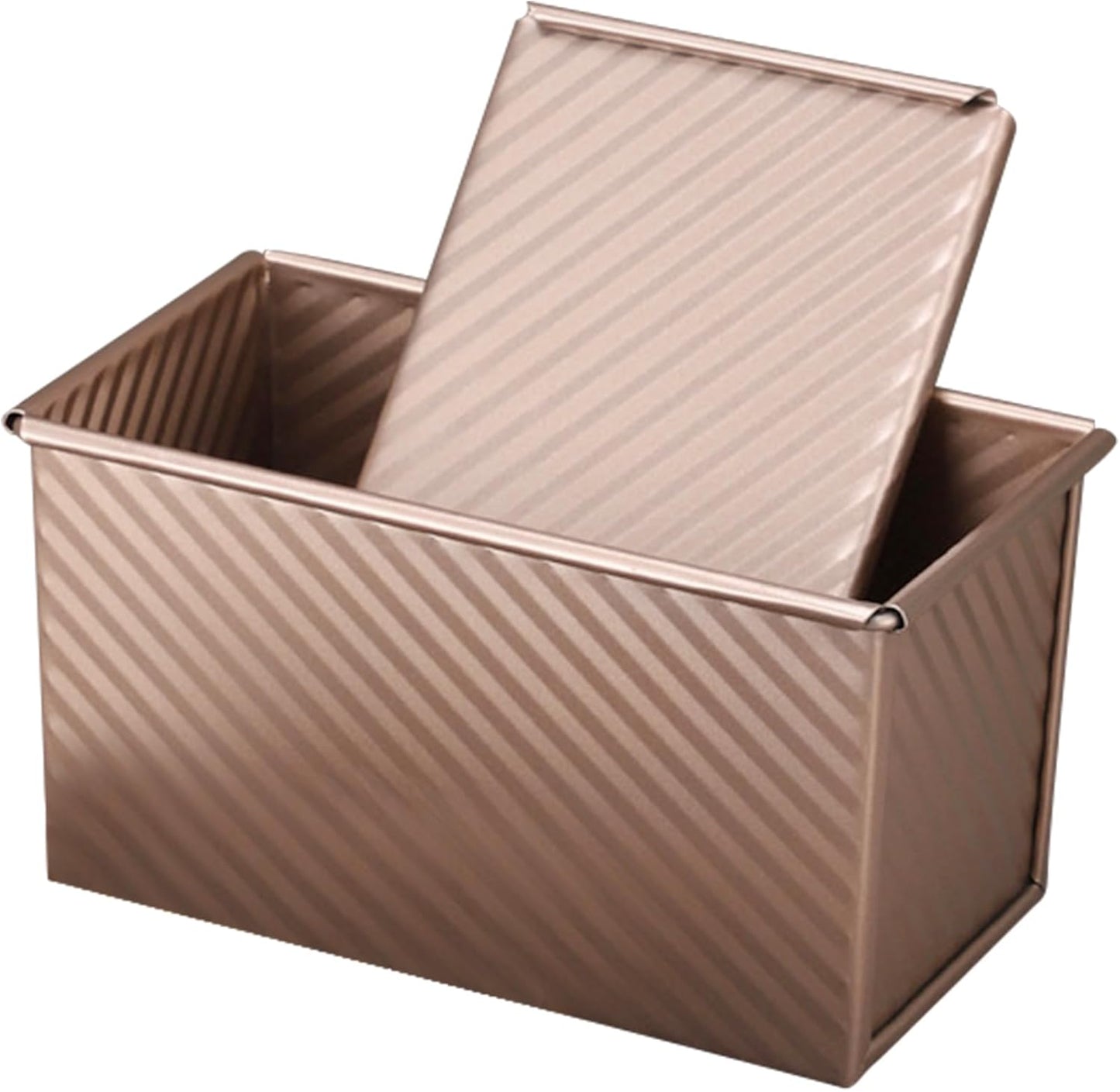 Small Pullman Loaf Pan with Lid, 0.5 lb Dough Capacity, Mini Bakeware Carbon Steel Toast Mold for Baking Bread - Culinary Roots