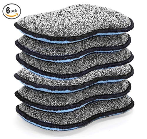Multi Purpose Scrub Sponges for Kitchen By Scrub (6 Count)