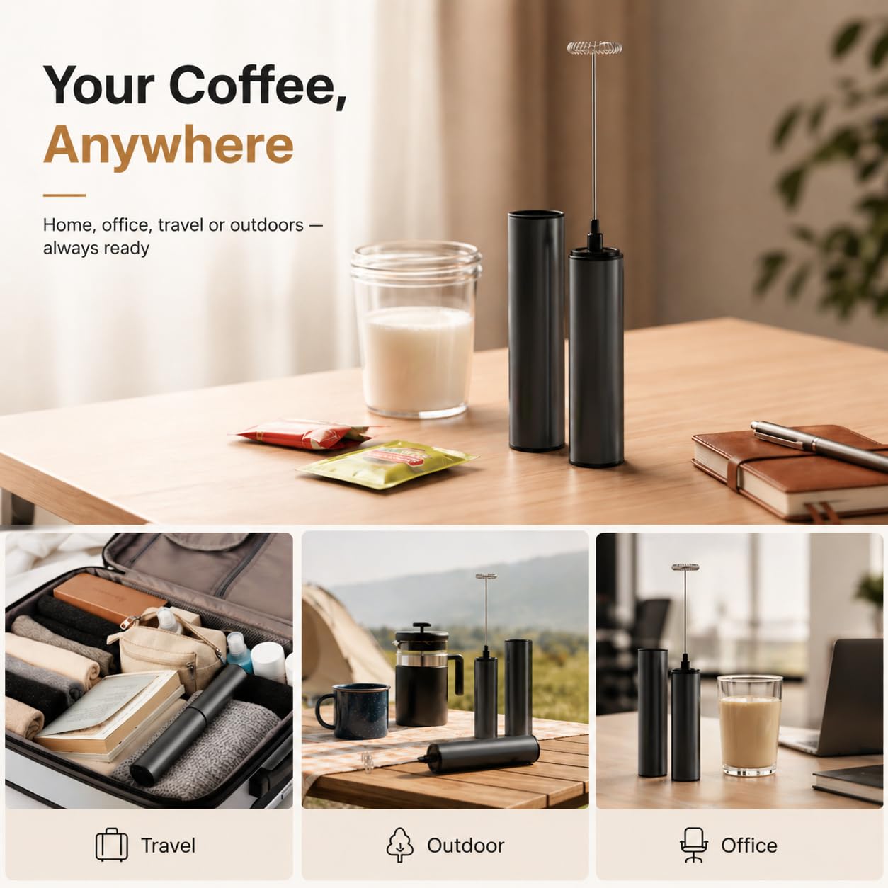 Rechargeable Milk Frother