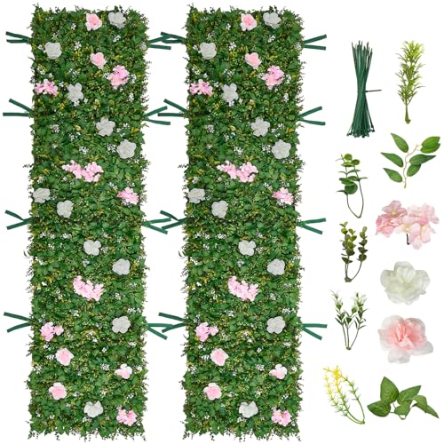 Artificial Luxury‌ Flower Wall Backdrop (2 Count)