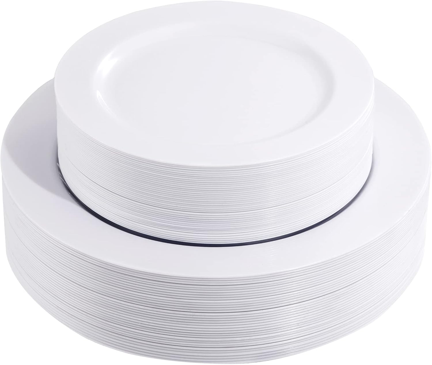 FLOWERCAT 60PCS White Plastic Plates - Heavy Duty White Disposable Plates for Birthday Party/Wedding -serve for 30 guests Include 30PCS 10.25" Dinner Plates & 30PCS 7.5" Dessert Plates for Party - Culinary Roots