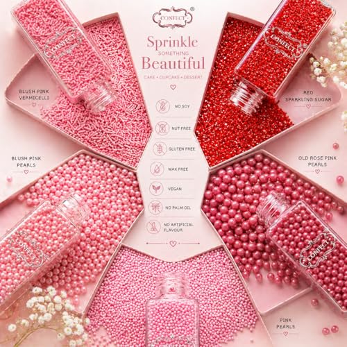 Sprinkles for Cakes & Cupcakes Decoration Assorted pack of 5 Pink Pop Sprinkles Mix Blush Pink (5 Ounce)