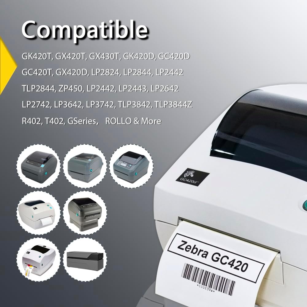 BETCKEY - 1" x 1" Square QR Code Labels Compatible with Zebra & Rollo Label Printer,Premium Adhesive & Perforated[Yellow, 6 Rolls, 8280 Labels]