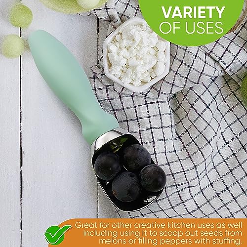 Heavy Duty Metal Ice Cream Scoop for Kitchen (2 Count)
