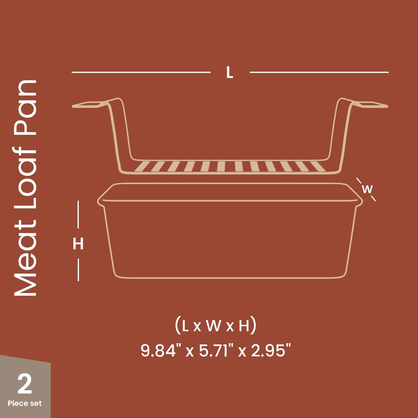 Meatloaf Pan with Drain Tray (2 Count)