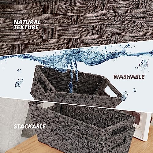 2 Pack Plastic Wicker Toilet Paper Baskets (2 Count)