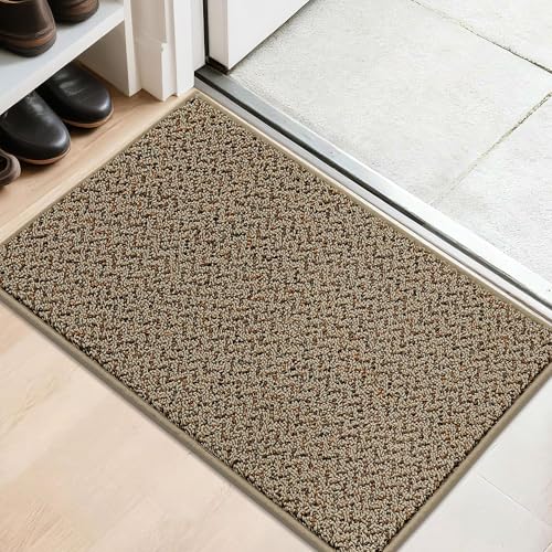 Dirt Trapper Door Mat 20"x32" Non Slip Washable Taupe (4.44 Sq Ft)