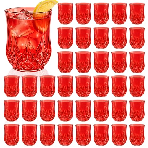 40 Pack Plastic Stemless Wine Glasses (40 Count)