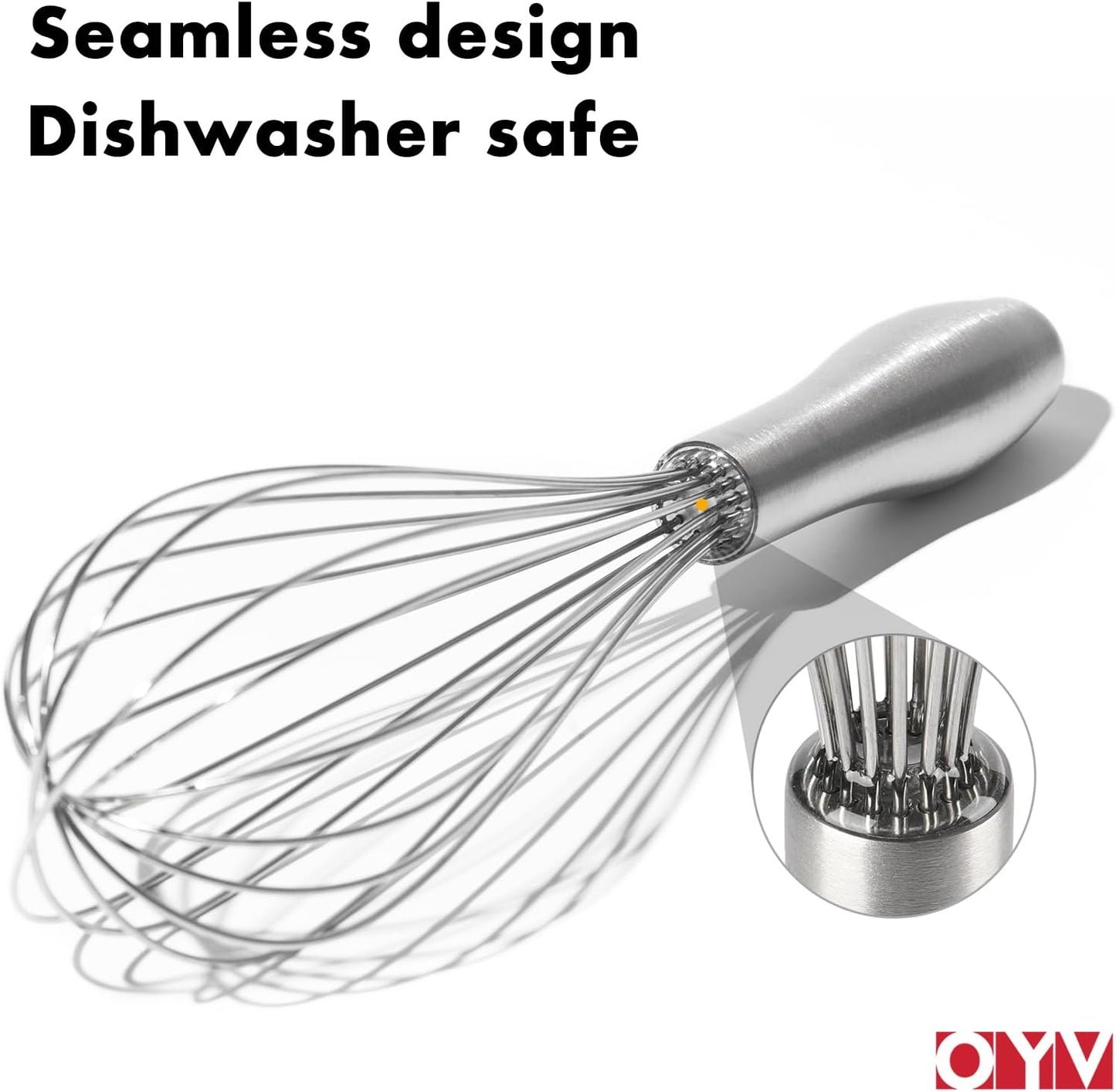 18/10 Stainless Steel Whisk, Ergonomic Handle, Dishwasher Safe Metal whisk, Professional Whisk for Kitchen Cooking, Perfect for Blending, Whisking, Baking, and Beating, 10-Inch Wire Wisk - Culinary Roots