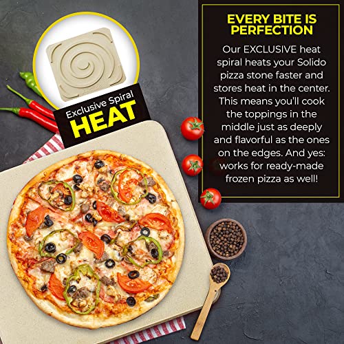 Pizza Stone Baking Stone. SOLIDO Rectangular 14"x16"