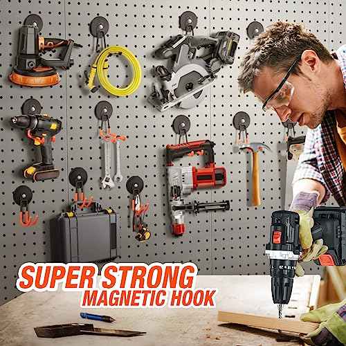 4Pcs Large Strong Magnetic Hooks for Hanging Heavy Duty (4 Count)