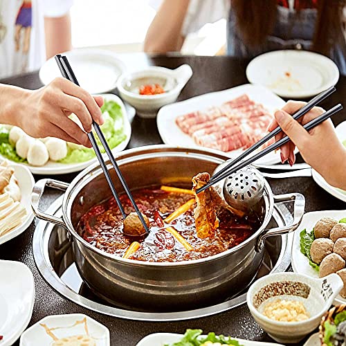 Metal Chopsticks Reusable Titanium Plated Stainless Steel Chopsticks Japanese Korean Chopsticks for Food & Cooking 9.5Inch Non