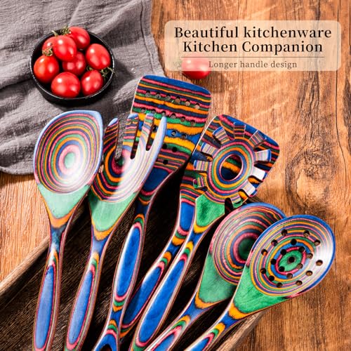 Pakkawood 7 Piece Wooden Cooking Utensils (7 Count)