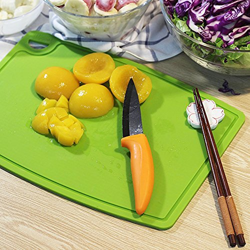 Thick Cutting Boards for Kitchen Silicone Chopping Board Set of 2 Mid 12.6'' x 9.1” (2 Count)