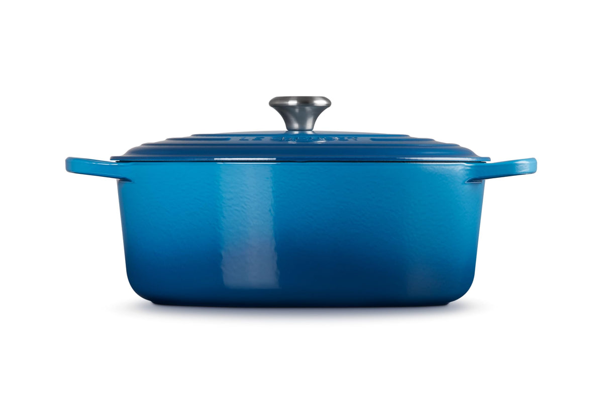 Enameled Cast Iron Oval Dutch Oven