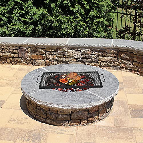Heavy Duty Rectangular Fire Pit Grill Grate with X