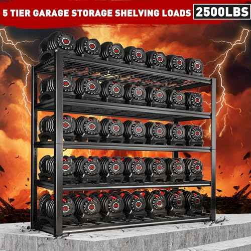 48" W Garage Shelving Heavy Duty Load 2500LBS (3 Count)