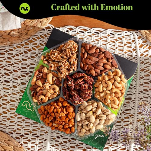 Mixed Nuts Gift Basket in Green Gold Box (32 Ounce)